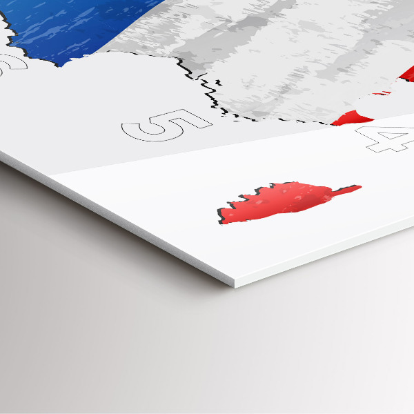 Štvorcové hodiny vlajka Francúzska