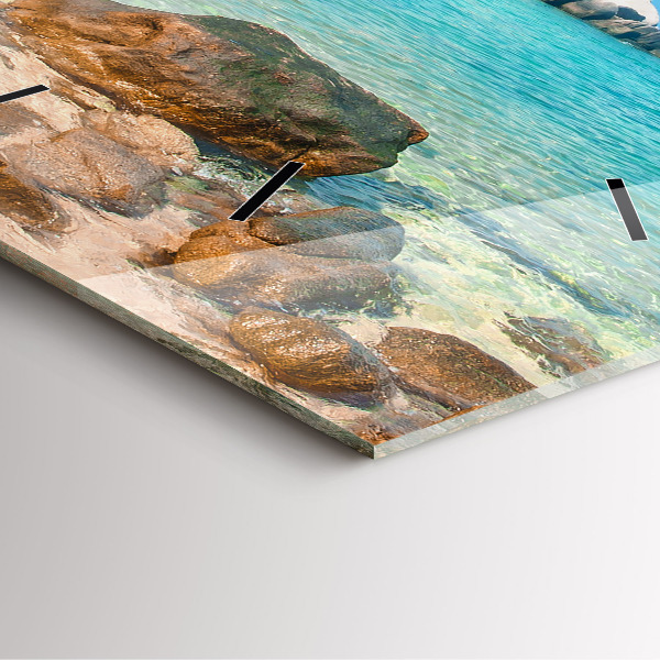 Štvorcové hodiny Krásna pláž v Thajsku