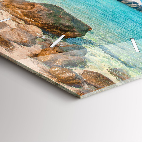 Štvorcové hodiny Krásna pláž v Thajsku