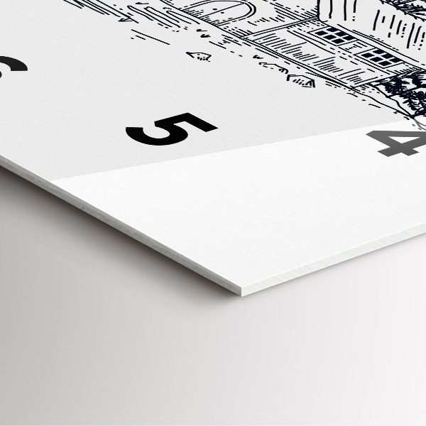 Štvorcové hodiny Kreslené mesto