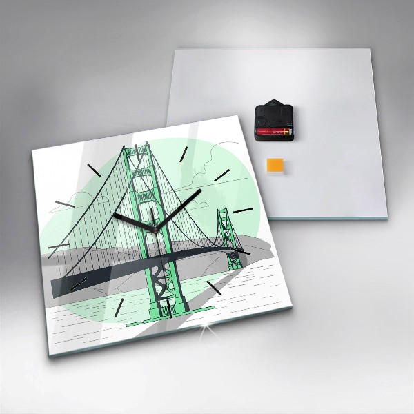 Štvorcové hodiny Zelený most