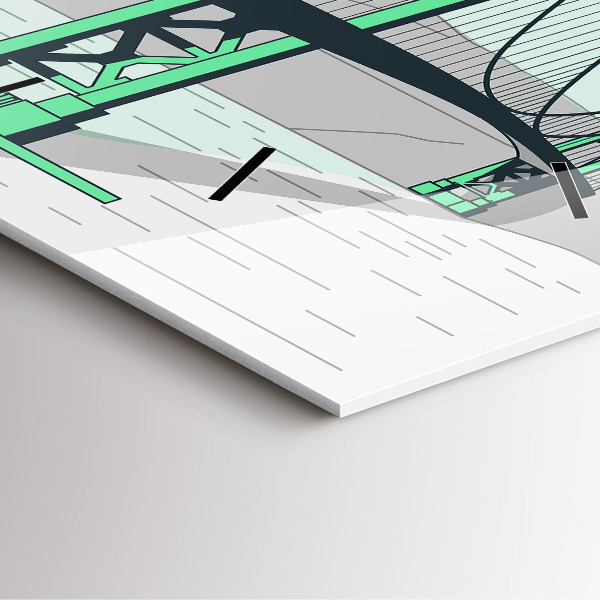 Štvorcové hodiny Zelený most