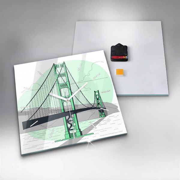 Štvorcové hodiny Zelený most