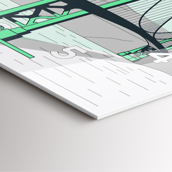 Štvorcové hodiny Zelený most