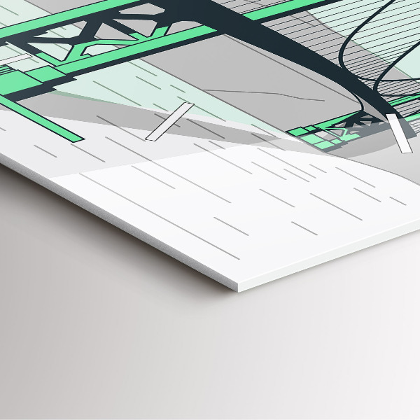 Štvorcové hodiny Zelený most