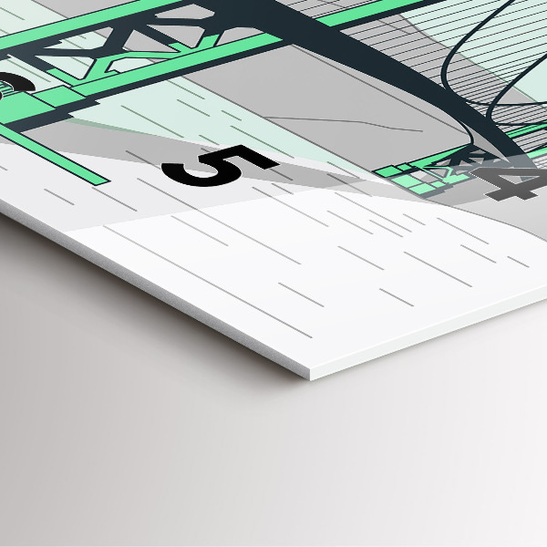 Štvorcové hodiny Zelený most