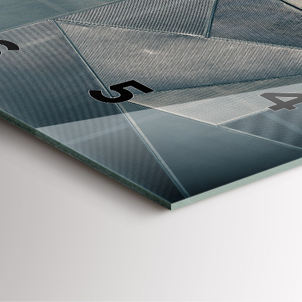 Štvorcové hodiny Kovové abstraktné trojuholníky