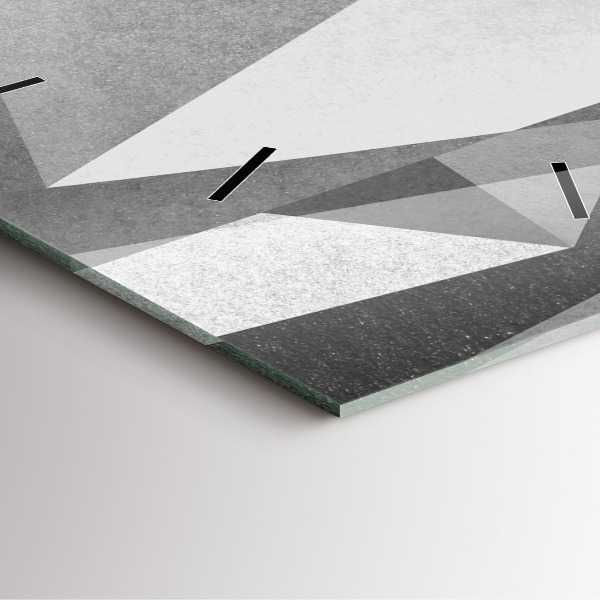 Štvorcové hodiny Šedá geometrická abstrakcia