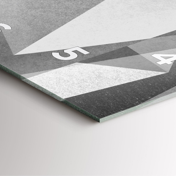 Štvorcové hodiny Šedá geometrická abstrakcia