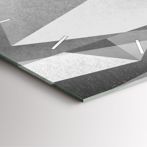 Štvorcové hodiny Šedá geometrická abstrakcia