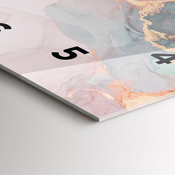 Štvorcové hodiny Textúra mramoru