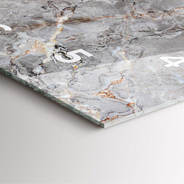 Štvorcové hodiny Šedý žulový mramor