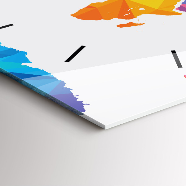 Štvorcové hodiny Abstraktná mapa sveta