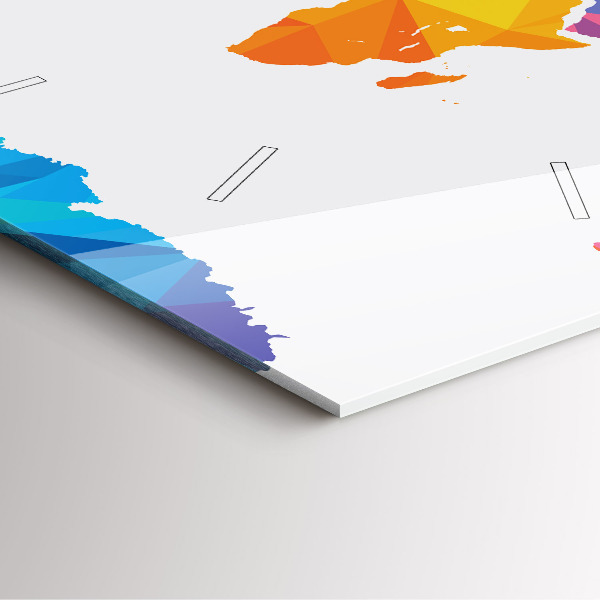 Štvorcové hodiny Abstraktná mapa sveta