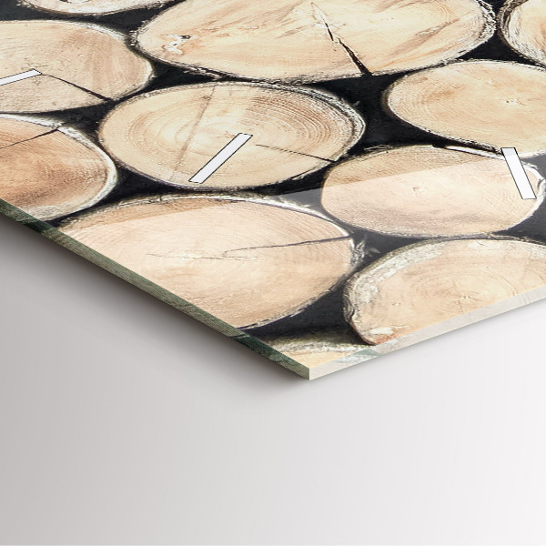 Štvorcové hodiny Odrežte pne stromov