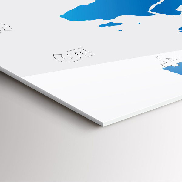 Štvorcové hodiny Mapa sveta