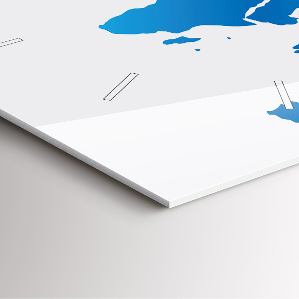 Štvorcové hodiny Mapa sveta