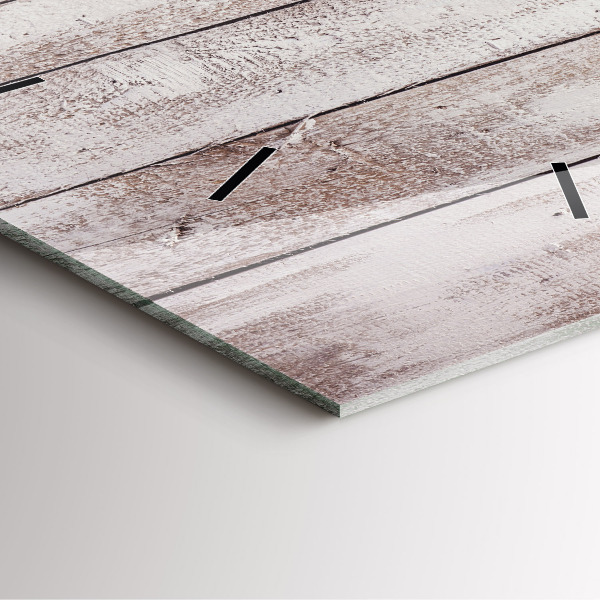 Štvorcové hodiny Svetlé drevené dosky