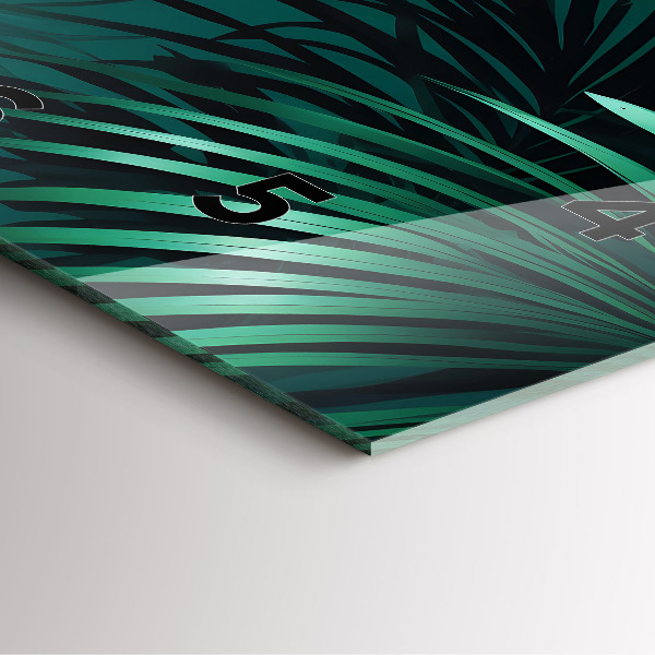 Štvorcové hodiny Tropické listy