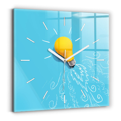 Štvorcové hodiny Nákres žiarovky