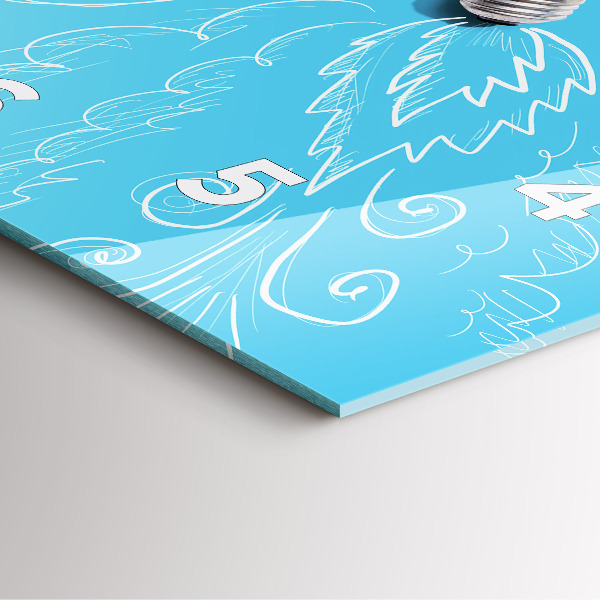 Štvorcové hodiny Nákres žiarovky