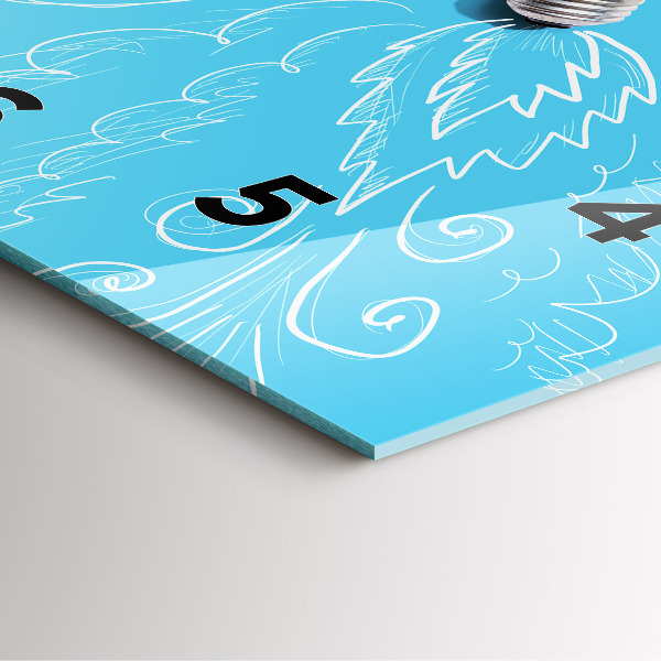 Štvorcové hodiny Nákres žiarovky