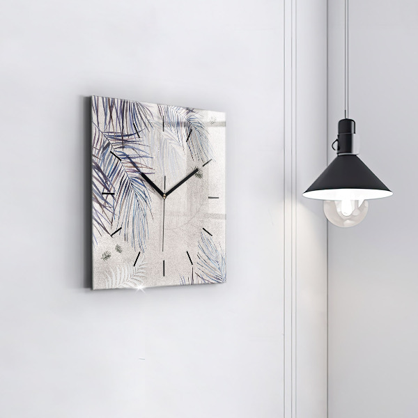 Štvorcové hodiny Palmový list