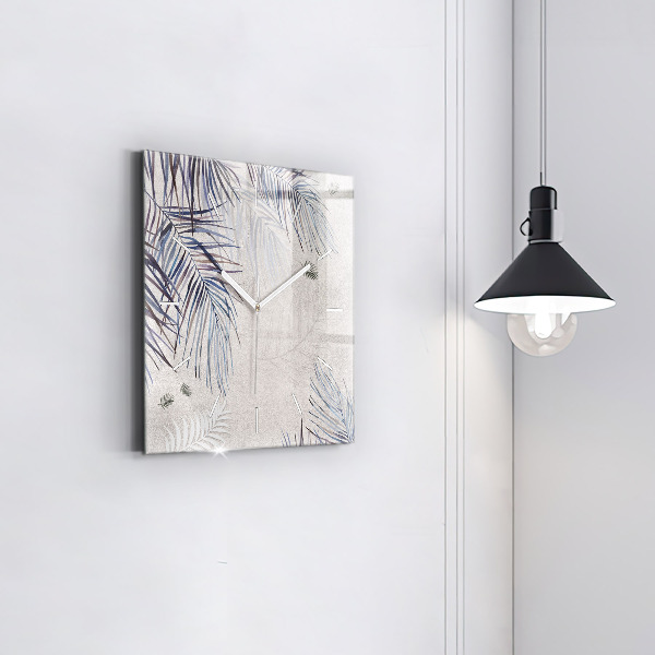 Štvorcové hodiny Palmový list