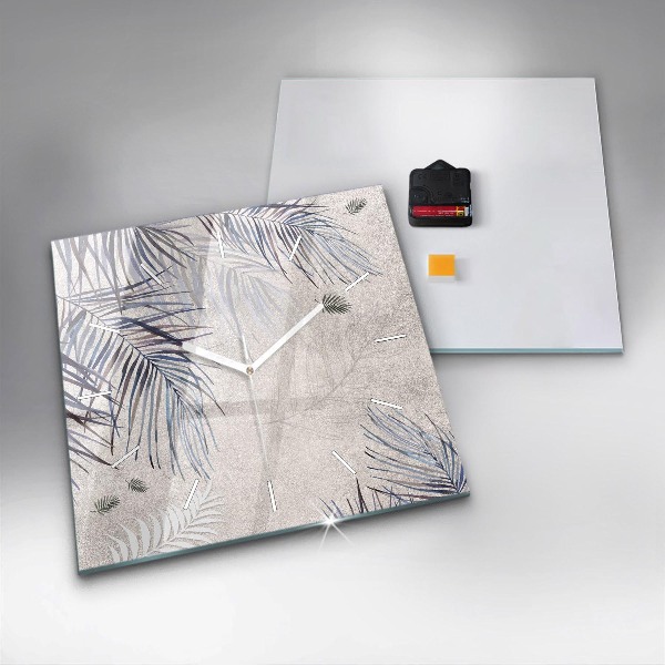 Štvorcové hodiny Palmový list