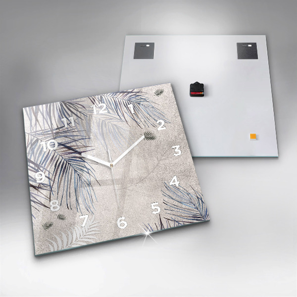 Štvorcové hodiny Palmový list