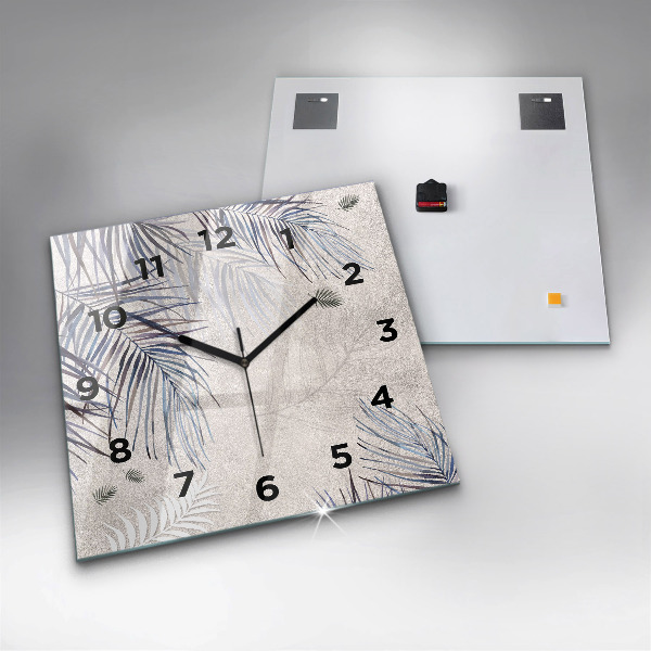 Štvorcové hodiny Palmový list