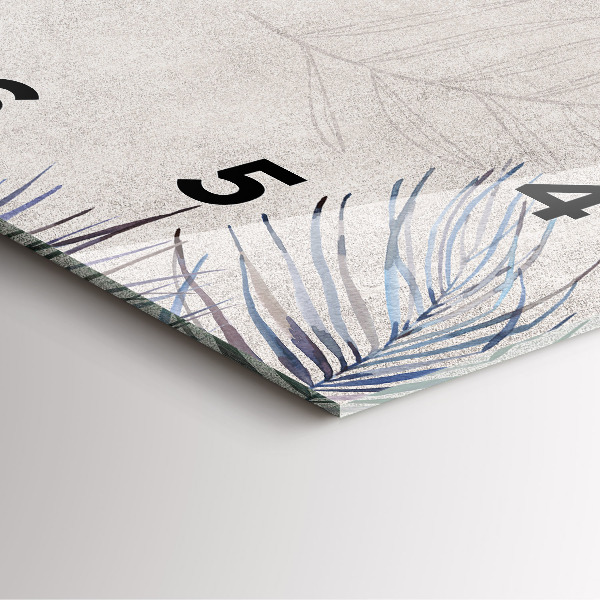 Štvorcové hodiny Palmový list