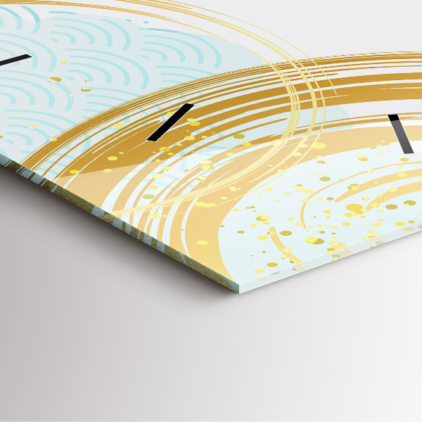 Štvorcové hodiny Dekoratívny vzor