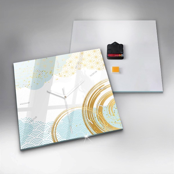 Štvorcové hodiny Dekoratívny vzor