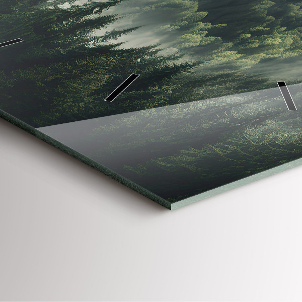 Štvorcové hodiny Lesná krajina