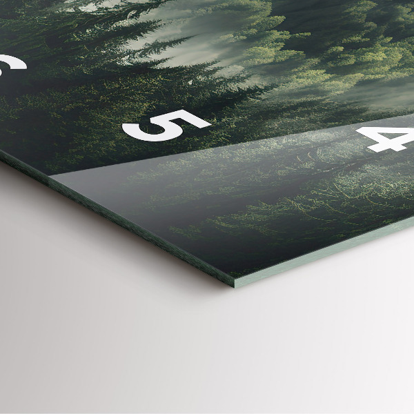 Štvorcové hodiny Lesná krajina