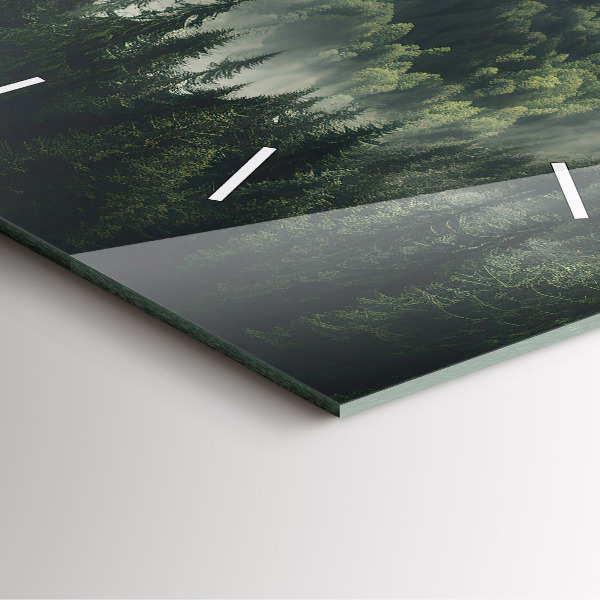 Štvorcové hodiny Lesná krajina