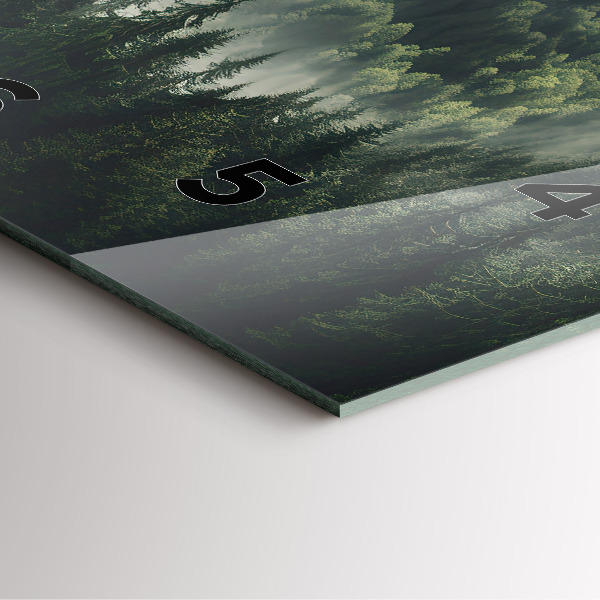 Štvorcové hodiny Lesná krajina