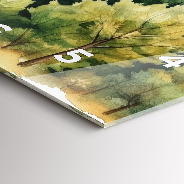 Štvorcové hodiny Lesná krajina