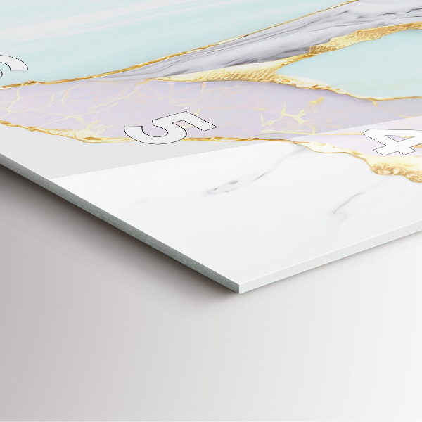 Štvorcové hodiny Mramorový vzor