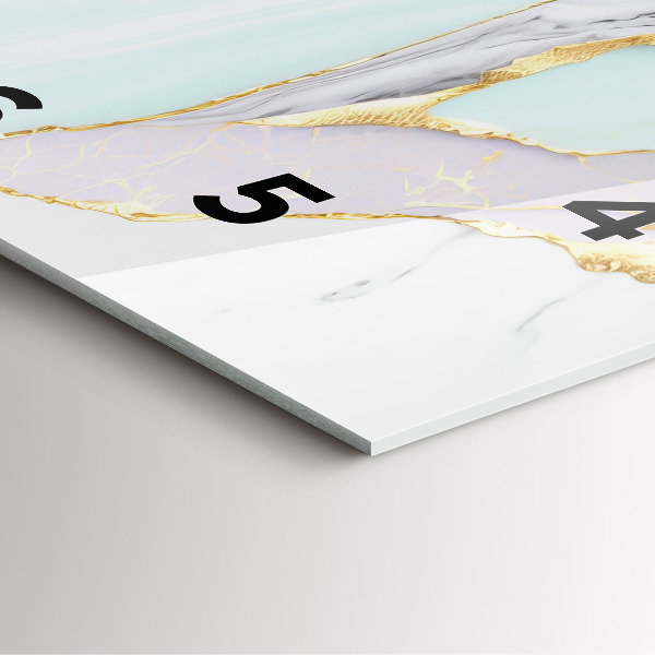 Štvorcové hodiny Mramorový vzor