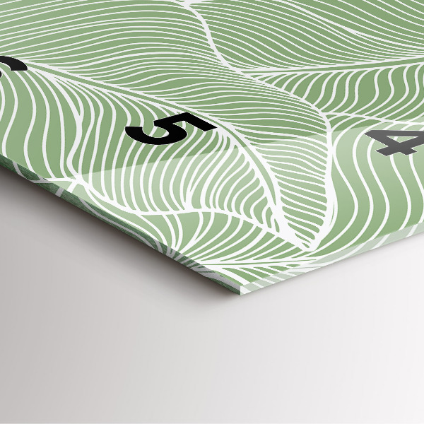 Štvorcové hodiny Listy prírodný vzor