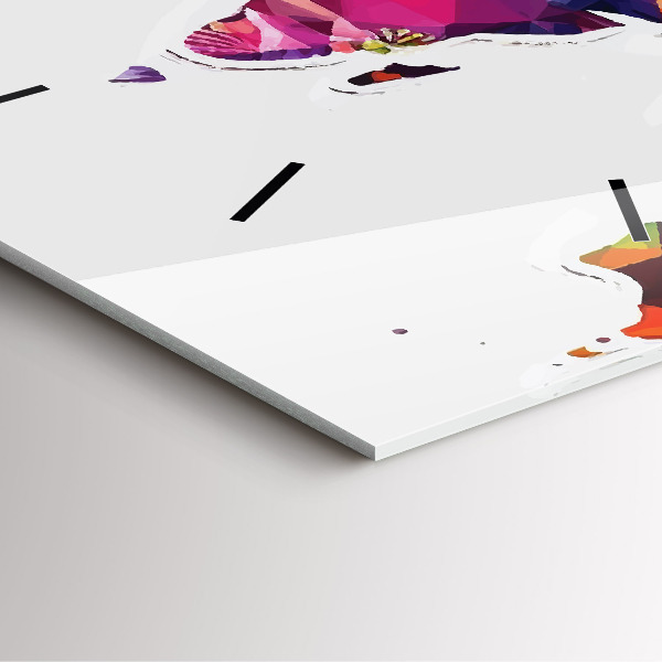 Štvorcové hodiny Mapa sveta s trojuholníkmi