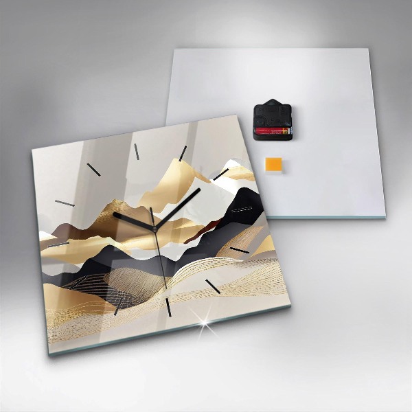 Štvorcové hodiny Abstraktné zlaté hory