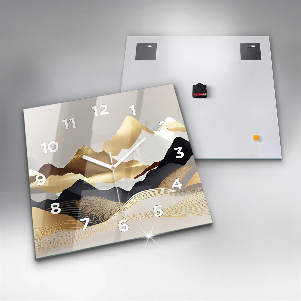 Štvorcové hodiny Abstraktné zlaté hory