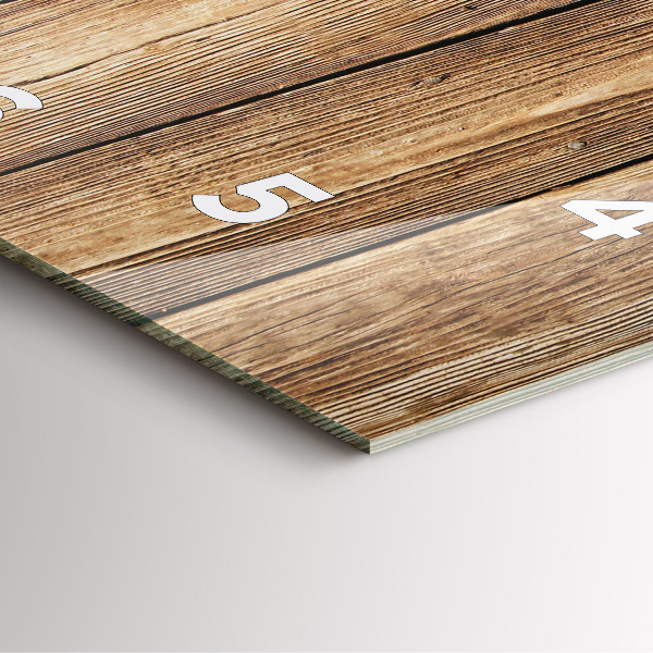 Štvorcové hodiny Drevené dosky