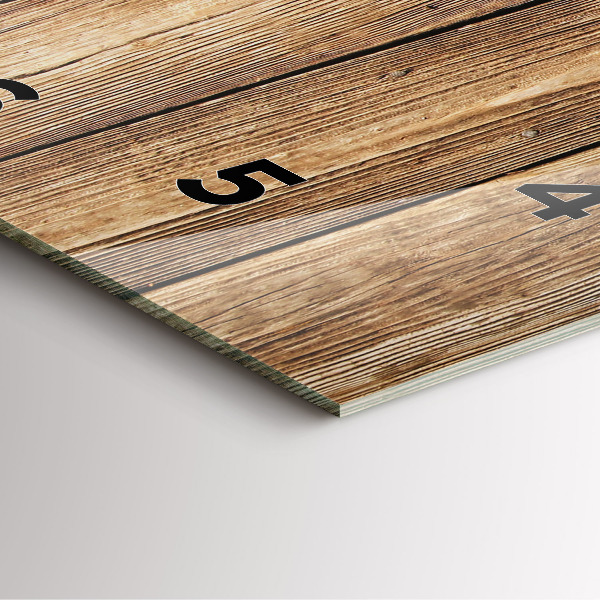 Štvorcové hodiny Drevené dosky