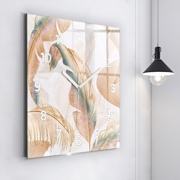 Štvorcové hodiny Vzor listov prírody