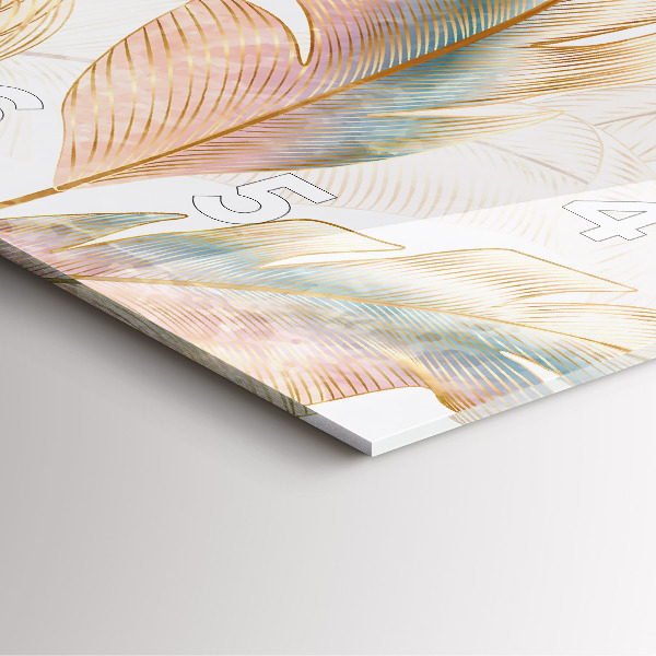 Štvorcové hodiny Vzor listov prírody