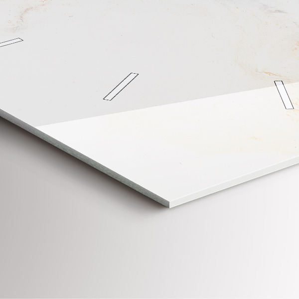 Štvorcové hodiny Umelecký mramor